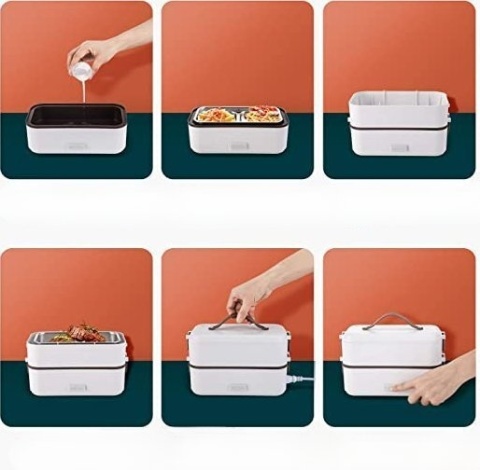 Lunch box Podgrzewacz Elektryczne Pudełka Na Lunch 3 W 1