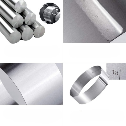 Forma ring regulowany do ciasta tortu RANT CUKIERNICZY2 szt skala miarka Forma ring regulowany do ciasta tortu RANT CUKIERNICZY2 szt skala miarka