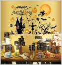 Naklejki ścienne meble 90x60 cm Halloween 36 szt czarownica dynia