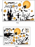 Naklejki ścienne meble 90x60 cm Halloween 36 szt czarownica dynia