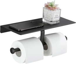 Półka wieszak uchwyt na 2 rolki papier toaletowy organizer do wc łazienki