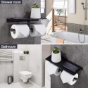 Półka wieszak uchwyt na 2 rolki papier toaletowy organizer do wc łazienki Półka wieszak uchwyt na 2 rolki papier toaletowy organizer do wc łazienki