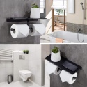 Półka wieszak uchwyt na 2 rolki papier toaletowy organizer do wc łazienki Półka wieszak uchwyt na 2 rolki papier toaletowy organizer do wc łazienki