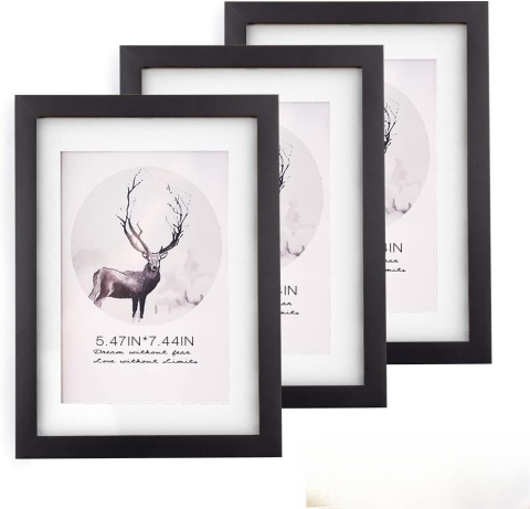 drewniana ramka 3 szt wisząca stojąca na zdjęcia obrazki czarna 33x 23,5 cm drewniana ramka 3 szt wisząca stojąca na zdjęcia obrazki czarna 33x 23,5 cm