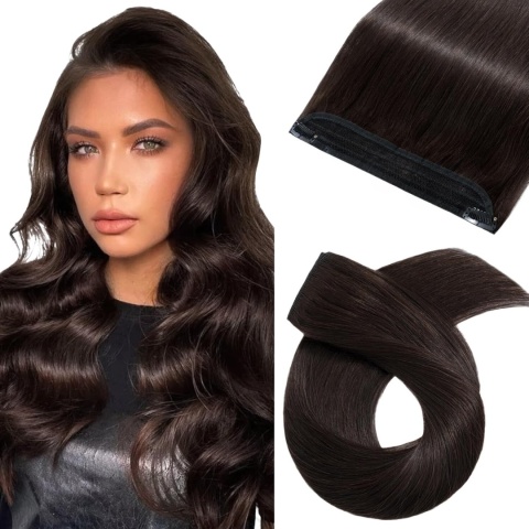 Przedłużki z włosów naturalnych Silk-co 40 cm jednoczęściowe clip