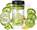 8 W 1 spiralizer tarka SPIRALNA KRAJALNICA DO WARZYW TEMPERÓWKA 8 OSTRZY