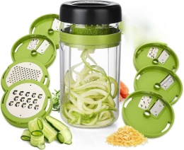 8 W 1 spiralizer tarka SPIRALNA KRAJALNICA DO WARZYW TEMPERÓWKA 8 OSTRZY