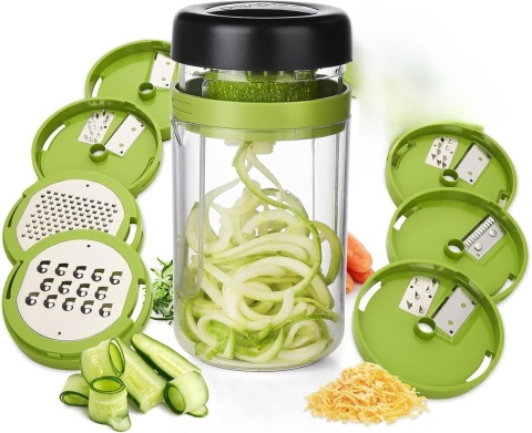 8 W 1 spiralizer tarka SPIRALNA KRAJALNICA DO WARZYW TEMPERÓWKA 8 OSTRZY