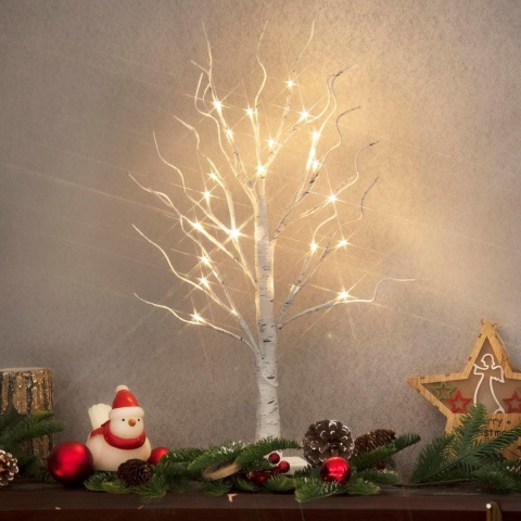 Lampa LED Gałązki Drzewko Dekoracyjne oświetlenie Drzewo Brzoza 60cm 24 Diody Lampa LED Gałązki Drzewko Dekoracyjne oświetlenie Drzewo Brzoza 60cm 24 Diody