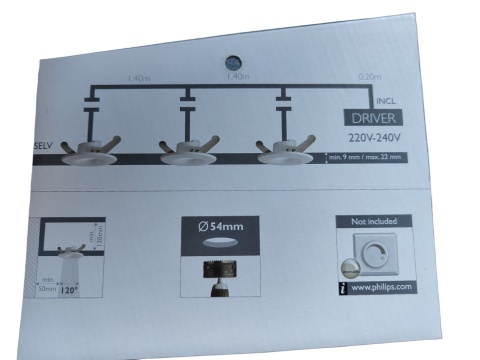 Lampa LED do zabudowy Philips 3 x 2,5W 120lm 2700K smartspot Lampa LED do zabudowy Philips 3 x 2,5W 120lm 2700K smartspot