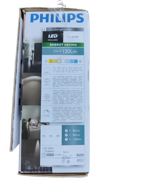 Lampa LED do zabudowy Philips 3 x 2,5W 120lm 2700K smartspot Lampa LED do zabudowy Philips 3 x 2,5W 120lm 2700K smartspot