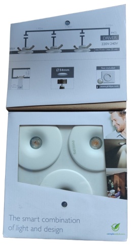 Lampa LED do zabudowy Philips 3 x 2,5W 120lm 2700K smartspot