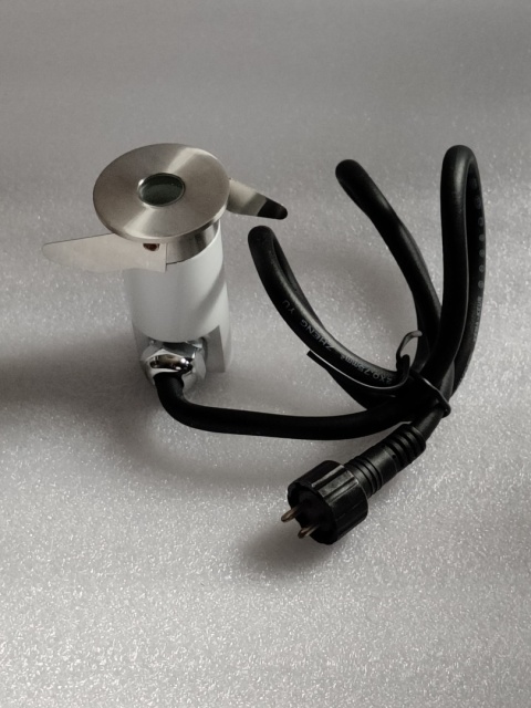 Lampa do zabudowy okrągła 1 biała dioda LED IP67 stal Lampa do zabudowy okrągła 1 biała dioda LED IP67 stal