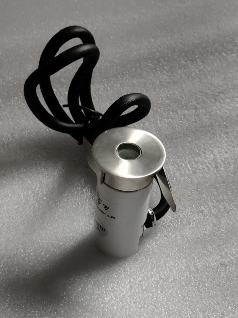 Lampa do zabudowy okrągła 1 biała dioda LED IP67 stal Lampa do zabudowy okrągła 1 biała dioda LED IP67 stal