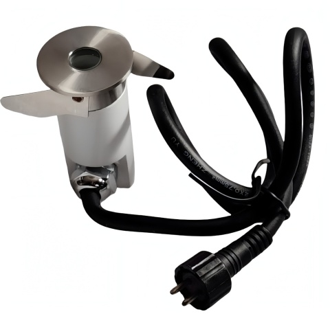 Lampa do zabudowy okrągła 1 biała dioda LED IP67 stal Lampa do zabudowy okrągła 1 biała dioda LED IP67 stal