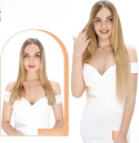 NATURALNE LUDZKIE WŁOSY BLOND PASEMKA PRZEDŁUŻKI CLIP IN