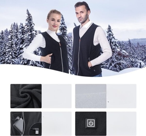 Ogrzewana Kamizelka Termiczna Grzewcza Unisex XXL Ogrzewana Kamizelka Termiczna Grzewcza Unisex XXL