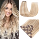 NATURALNE LUDZKIE WŁOSY BLOND PASEMKA PRZEDŁUŻKI CLIP IN