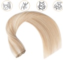 NATURALNE LUDZKIE WŁOSY BLOND PASEMKA PRZEDŁUŻKI CLIP IN