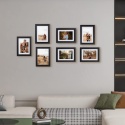 Ramka ramki na zdjęcia zestaw 8 sztuk czarne ścienne stojące galeria kolaż Ramka ramki na zdjęcia zestaw 8 sztuk czarne ścienne stojące galeria kolaż