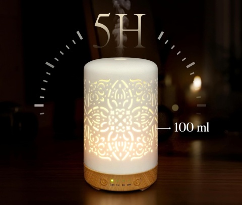 ceramiczny dyfuzor zapachów lampka kolorowe światło Earnest Living