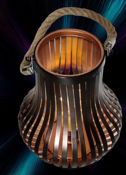 LAMPA LATARNIA metalowa na baterie latrenka świecąca lampion przenośna LAMPA LATARNIA metalowa na baterie latrenka świecąca lampion przenośna