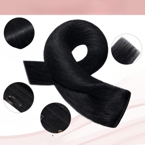 Przedłużki z włosów naturalnych Silk-co 22 cale jednoczęściowe clip Przedłużki z włosów naturalnych Silk-co 22 cale jednoczęściowe clip