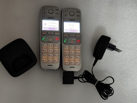 2x Słuchawka dodatkowa Gigaset E500H telefon dla seniora PL