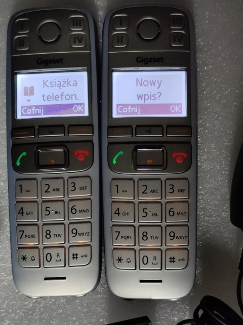 2x Słuchawka dodatkowa Gigaset E500H telefon dla seniora PL