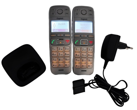2x Słuchawka dodatkowa Gigaset E500H telefon dla seniora PL