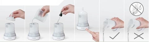 ceramiczny dyfuzor zapachów lampka kolorowe światło Earnest Living