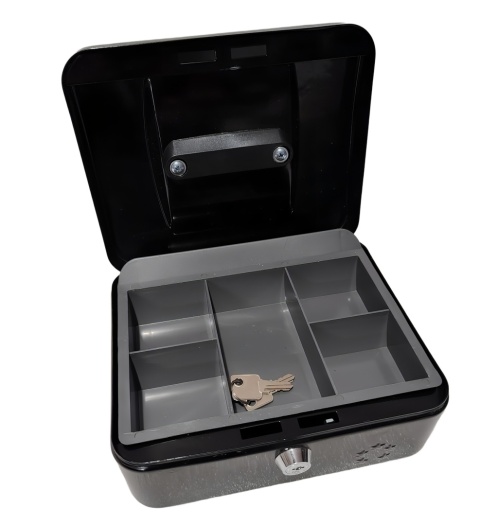 5 Star kasa na pieniądze 5 przedziałów klucz czarny kasetka 5 Star kasa na pieniądze 5 przedziałów klucz czarny kasetka