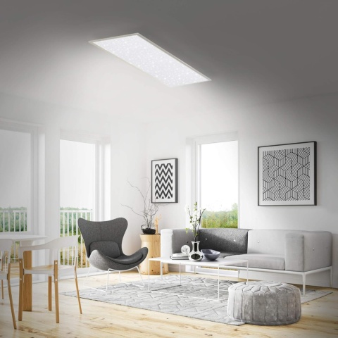 Briloner Leuchten Plafon Sufitowy LED 30 x 120 cm pilot biały OPIS