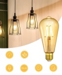 Linkind Żarówka LED Smart WiFi Edison Vintage 2 szt ściemniana