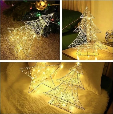 METALOWA CHOINKA DEKORACJA ŚWIĄTECZNA LED 39CM drzewko METALOWA CHOINKA DEKORACJA ŚWIĄTECZNA LED 39CM drzewko