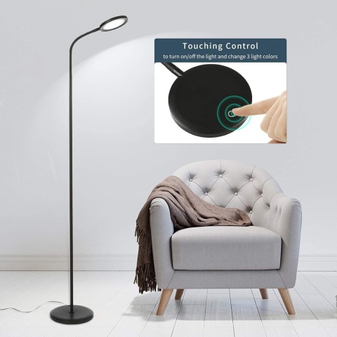 lampa podłogowa do czytania stojąca regulowana 3 temperatury barwowe lampa podłogowa do czytania stojąca regulowana 3 temperatury barwowe