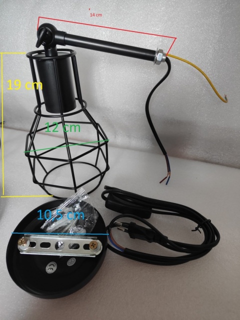 KINKIET ŚCIENNY ZESTAW Z WYŁĄCZNIKIEM 2 SZTUKI LAMPA INDUSTRIALNA KLATKA KINKIET ŚCIENNY ZESTAW Z WYŁĄCZNIKIEM 2 SZTUKI LAMPA INDUSTRIALNA KLATKA