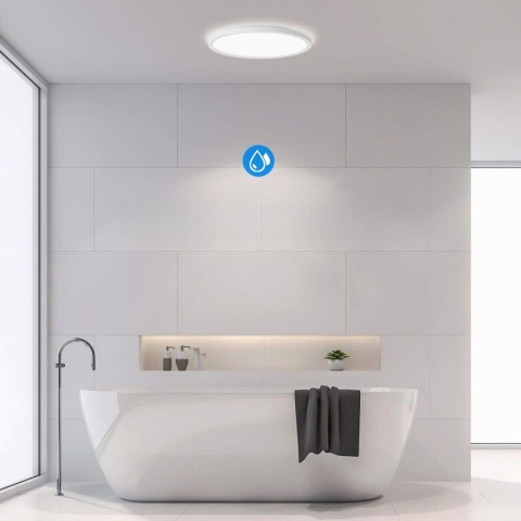 IP 44 PLAFON LED PANEL OKRĄGŁA LAMPA SUFITOWA ŁAZIENKA PIWNICA BIURO POKÓJ IP 44 PLAFON LED PANEL OKRĄGŁA LAMPA SUFITOWA ŁAZIENKA PIWNICA BIURO POKÓJ