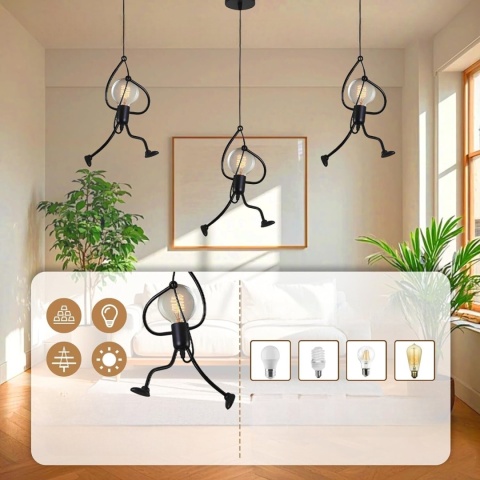 ludzik humanoid lampa wisząca żyrandol oświetlenie wiszące DESIGN LOFT ludzik humanoid lampa wisząca żyrandol oświetlenie wiszące DESIGN LOFT
