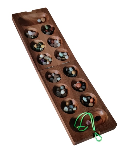 Gra Kalaha Mancala Bao Bean Game Hus 92 kamienie drewniana plansza skrzynia