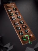 Gra Kalaha Mancala Bao Bean Game Hus 92 kamienie drewniana plansza skrzynia