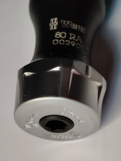 Uchwyt wkrętaka z grzechotką Wera 80 RA rękojeść Vario z funkcja grzechotki gniazdo 6-kątne 6mm