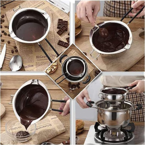 Garnek do kąpieli wodnej 11 cm stal nierdzewna TYGIEL 400 ml