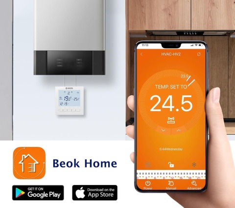 termostat do kotła gazowego regulator temperatury Sterownik Beok BOT-313 WiFi 220V