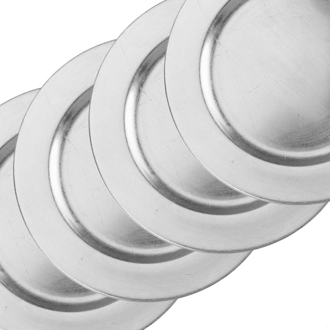 com-four 4 podkładki talerz srebrne dekoracja stołu podstawki podtalerz