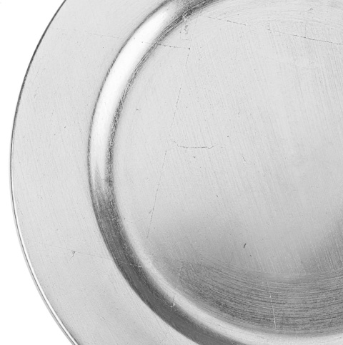 com-four 4 podkładki talerz srebrne dekoracja stołu podstawki podtalerz