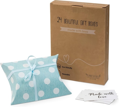 Pudełko na prezent poduszka opakowanie wstążka kartki pudełka 24 szt wstążka