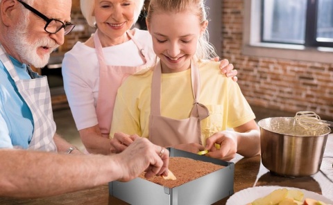 TORTOWNICA FOREMKA REGULOWANA OBRĘCZ DO CIASTA RANT MUSU 2 SZT