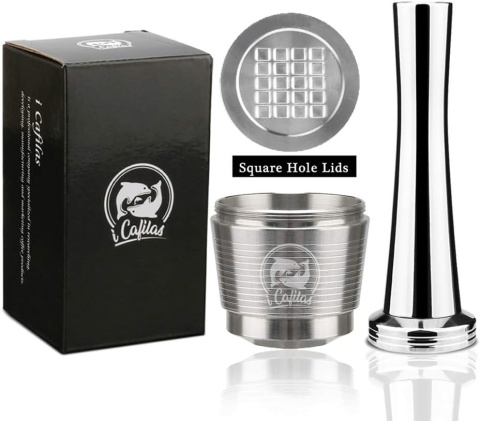 filtr kawy wielorazowa kapsułka do Nespresso stal nierdzewna tamper