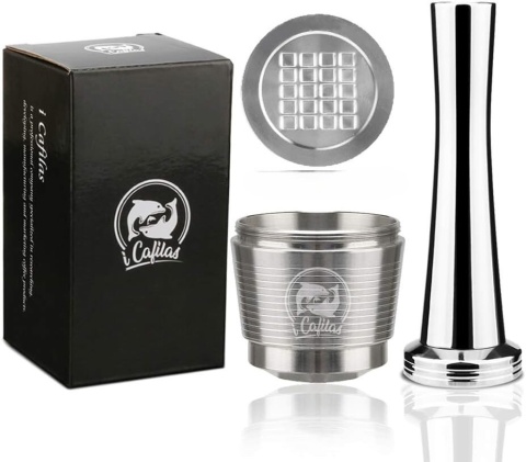 filtr kawy wielorazowa kapsułka do Nespresso stal nierdzewna tamper